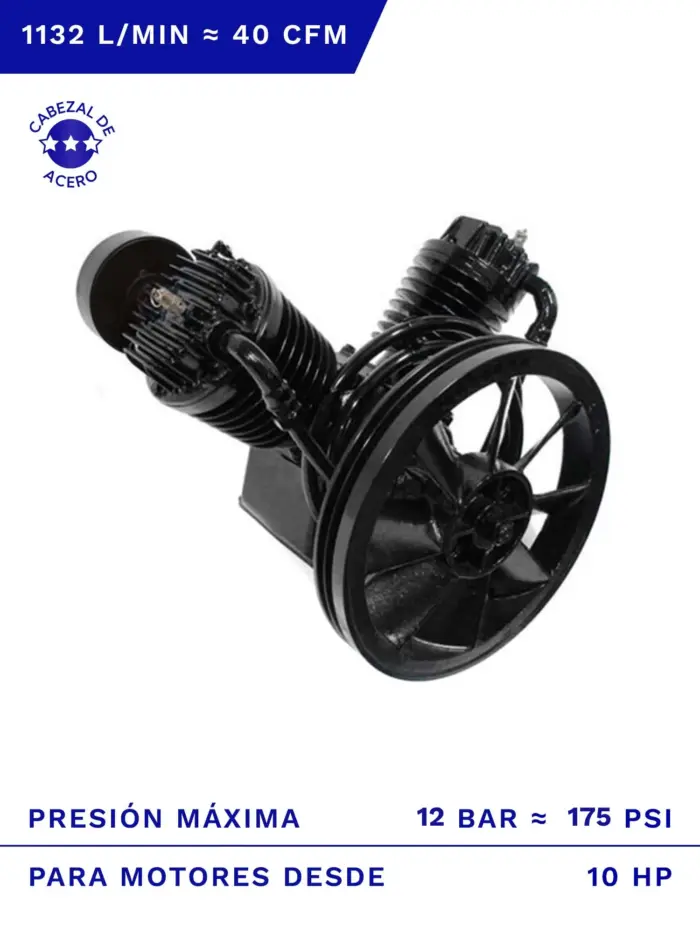 CABEZAL COMPRESOR SCHULZ MSV-40MAX 12BAR 40CFM