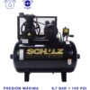 COMPRESOR DE AIRE SCHULZ CSL-10BR 2HP 100L 9.7BAR 10CFM frente