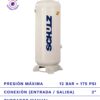 ESTANQUE ODONTOLÓGICO VERTICAL SCHULZ 220L 12BAR CERTIFICADO frente