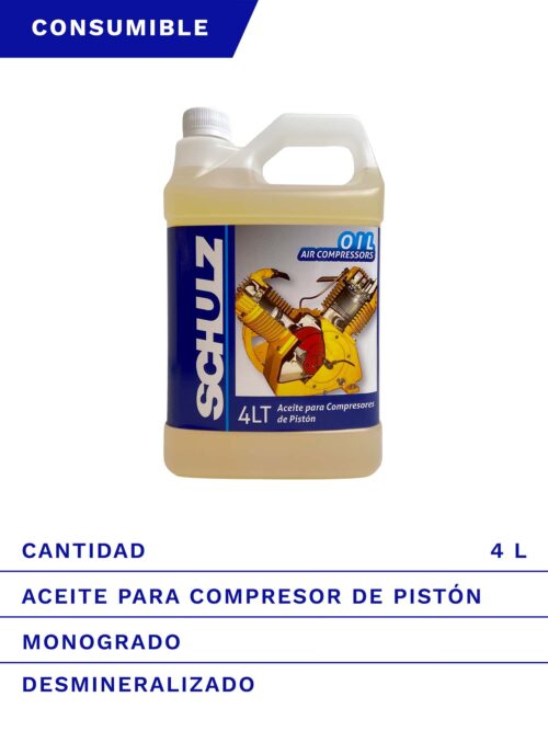 ACEITE SCHULZ PARA COMPRESORES DE PISTÓN FRENTE