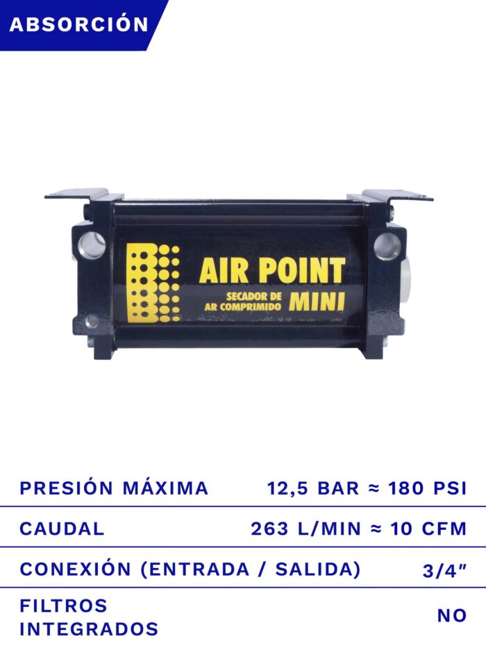 SECADOR DE AIRE METALPLAN AIRPOINT-MINI 12.5BAR 10CFM FRENTE