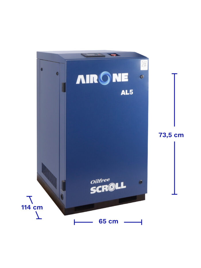 COMPRESOR SCROLL AIRONE LIBRE DE ACEITE 5HP DIMENSIONMES