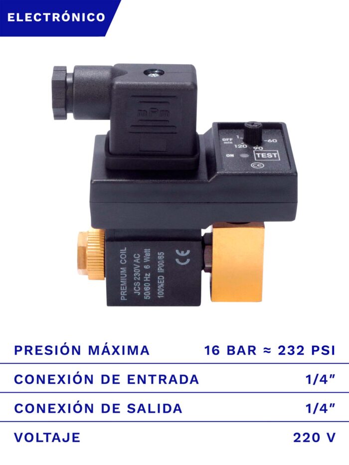 PURGADOR ELECTRÓNICO JORC 16BAR 1/4" FRENTE