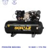 COMPRESOR AUTÓNOMO DIESEL SCHULZ MSV-20MAX D 10HP 250L 20CFM frente