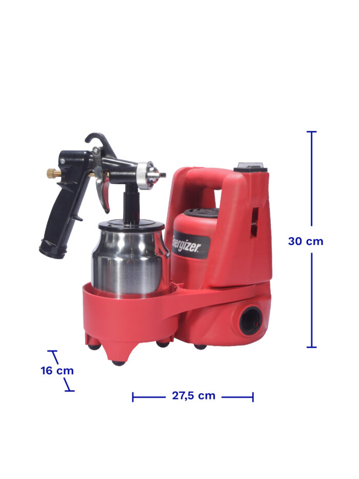 PISTOLA PARA PINTAR ENERGIZER 500W Dimensiones