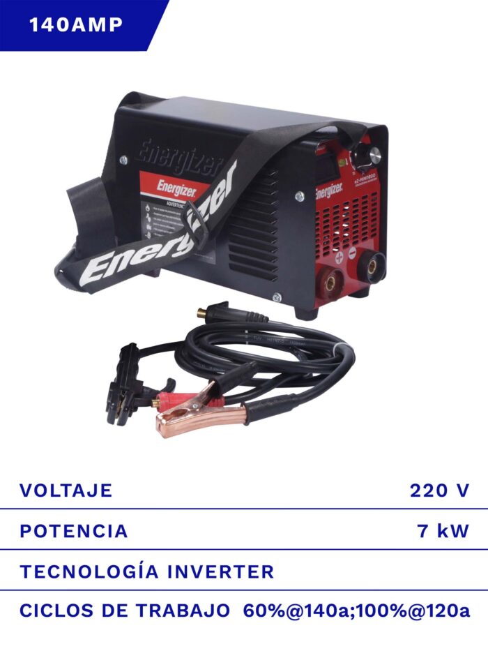 SOLDADORA INVERTER ENERGIZER 140AMP FRENTE