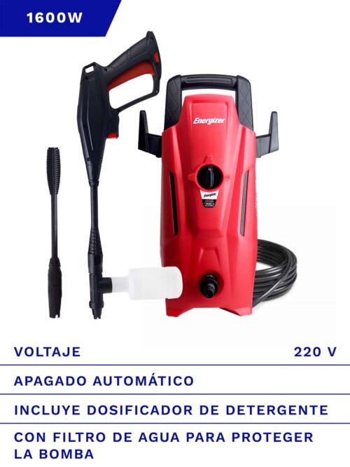 HIDROLAVADORA ENERGIZER 1600W FRENTE