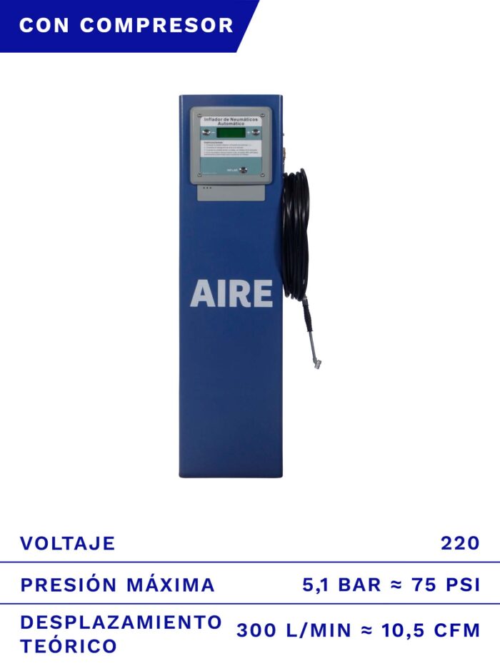 INFLADOR DE NEUMÁTICOS AIRONE 5.1BAR 10.5CFM FRENTE