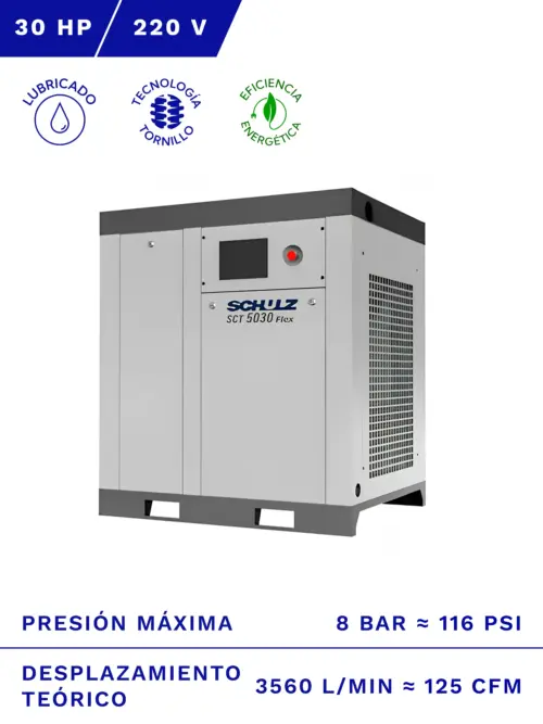 COMPRESOR DE TORNILLO SCHULZ SCT 5030 FLEX 30HP